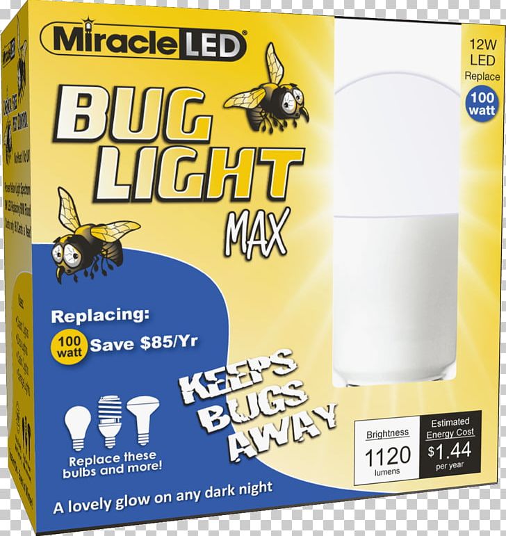 Miracle LED 604009 LED Bug Light MAX Light-emitting Diode Yellow Incandescent Light Bulb PNG, Clipart, Brand, Glow, Incandescent Light Bulb, Led Lamp, Light Free PNG Download