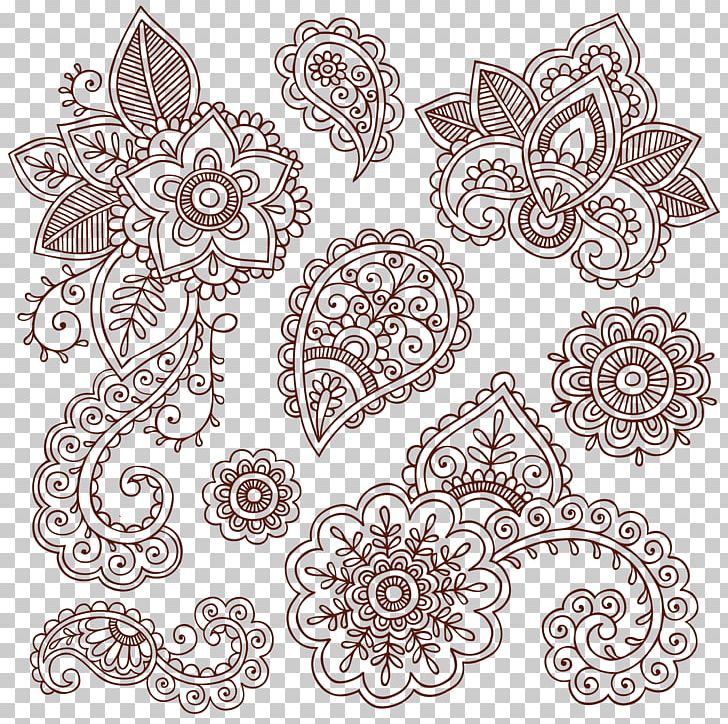 Tattoo Mehndi Henna Paisley PNG, Clipart, Black And White, Circle, Doodle, Geometric Pattern, Happy Birthday Vector Images Free PNG Download