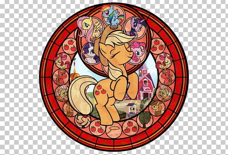 Applejack Window Twilight Sparkle Stained Glass PNG, Clipart, Cattivi Disney, Circle, Equestria, Fictional Character, Flcl Free PNG Download