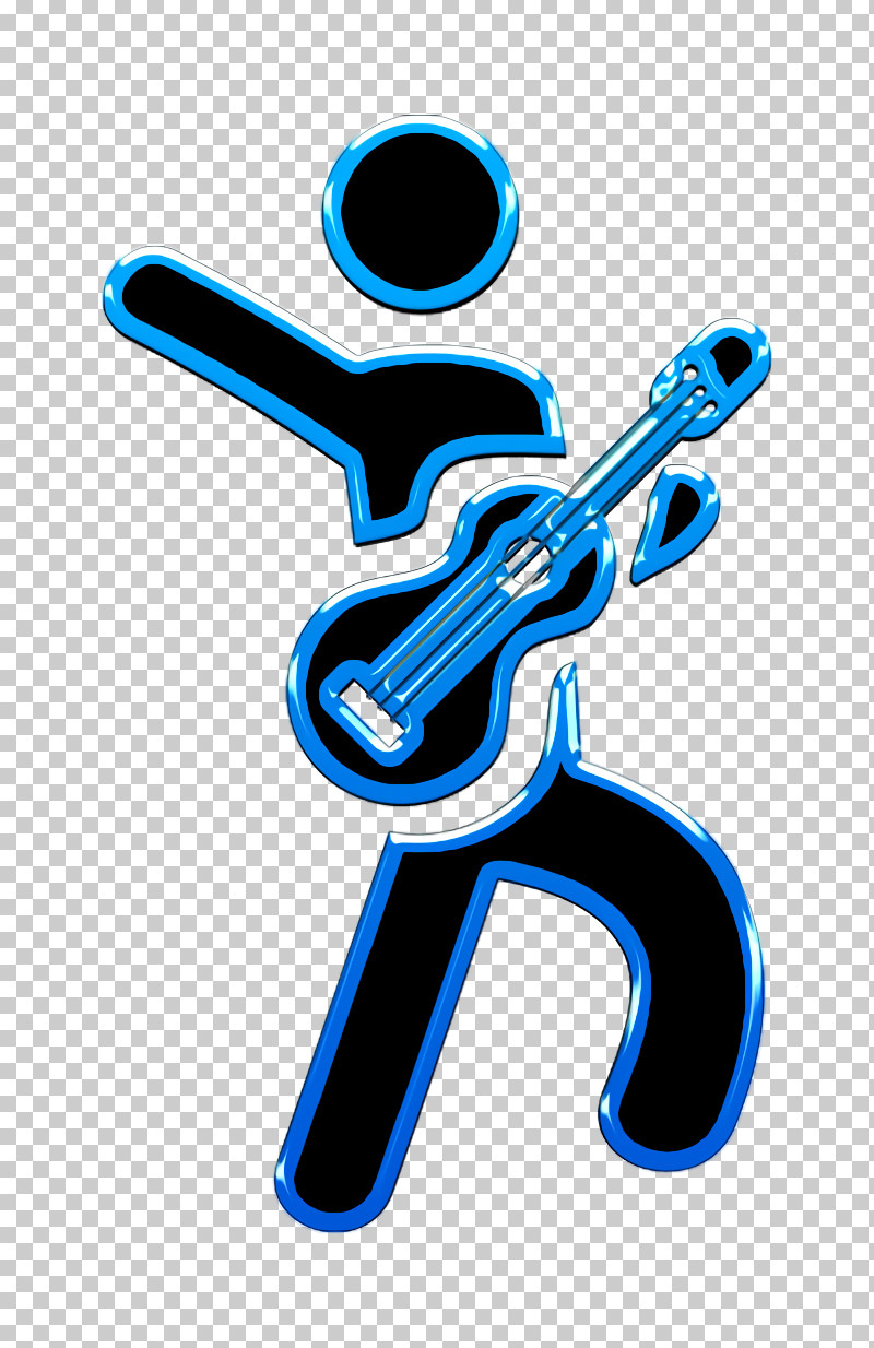 electric guitar player clipart