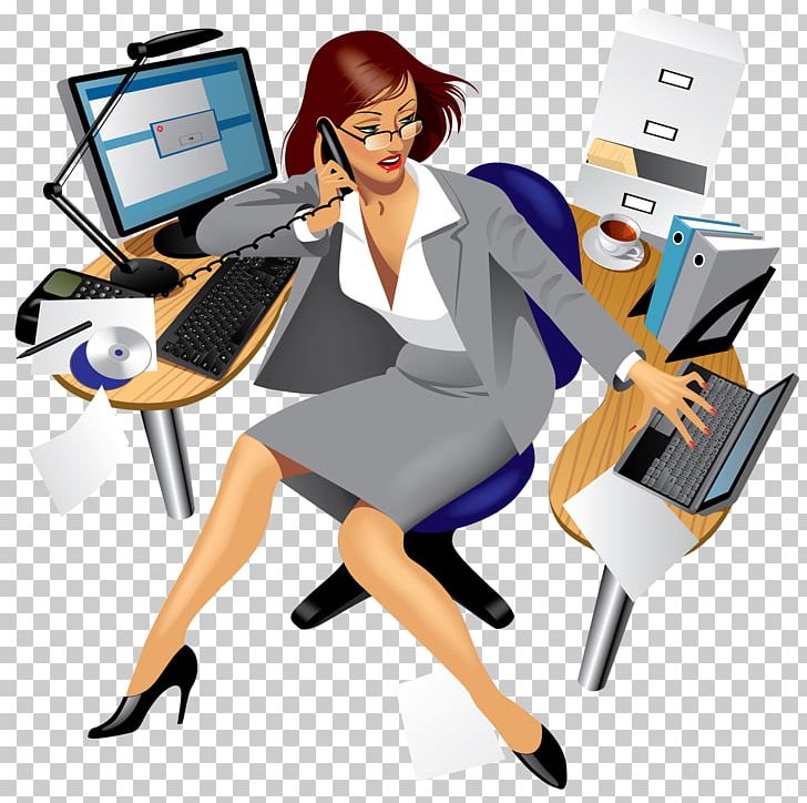 Woman Office Businessperson PNG, Clipart, Business, Cartoon, Communication,  Computer Operator, Desk Free PNG Download