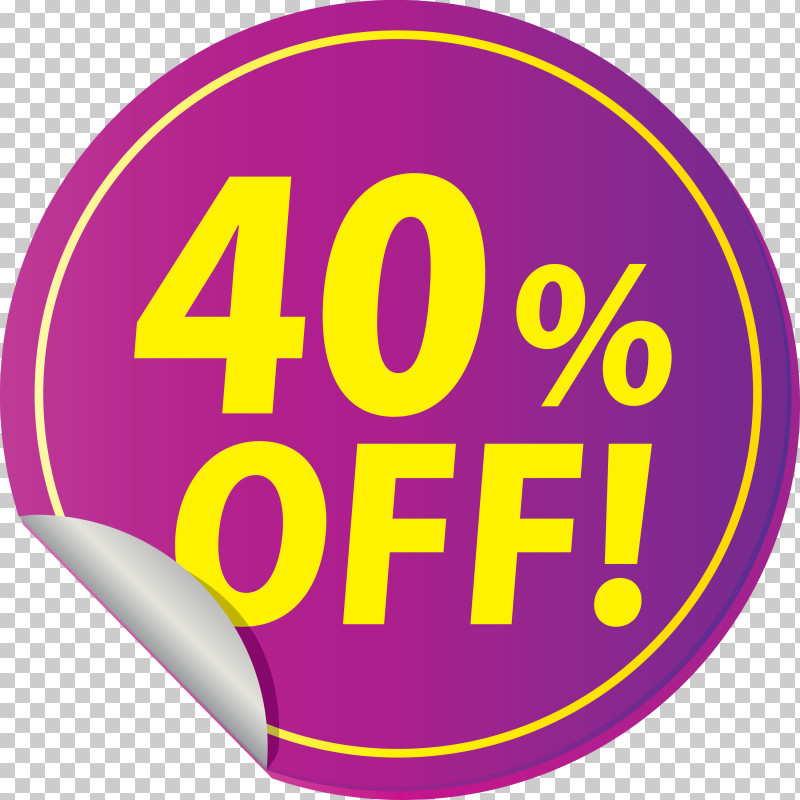 Discount Tag With 40% Off Discount Tag Discount Label PNG, Clipart, Analytic Trigonometry And Conic Sections, Area, Circle, Discount Label, Discount Tag Free PNG Download