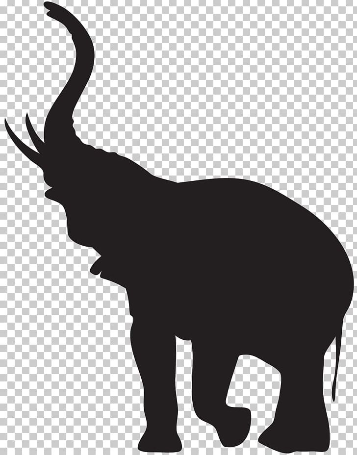 African Elephant Silhouette PNG, Clipart, African Elephant, Animals, Art, Black And White, Cattle Like Mammal Free PNG Download