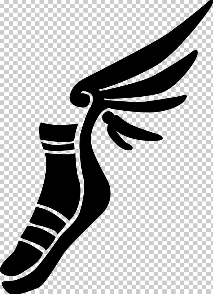 Hermes Talaria Sandal Symbol Winged Helmet PNG, Clipart, Black, Black And White, Code, Fashion, Footwear Free PNG Download