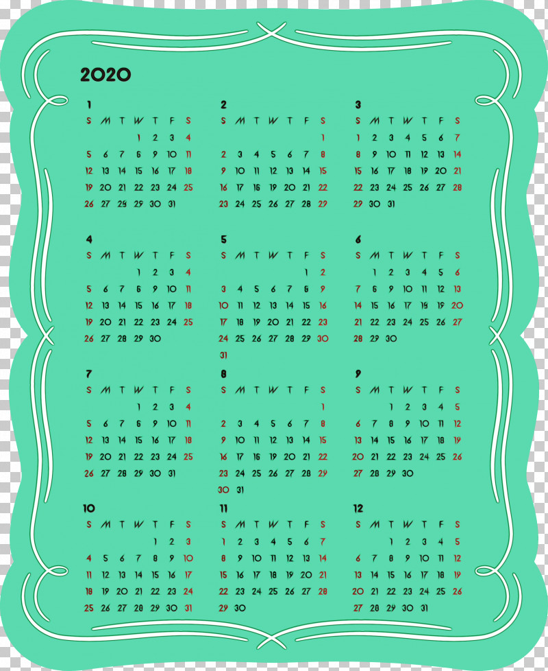 Green Teal Rectangle Pattern Square PNG, Clipart, 2020 Calendar, 2020 Yearly Calendar, Green, Paint, Printable 2020 Yearly Calendar Free PNG Download