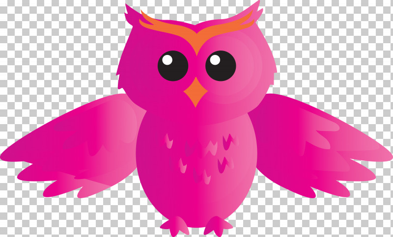 Owl Bird Pink Bird Of Prey Cartoon PNG, Clipart, Animation, Beak, Bird, Bird Of Prey, Cartoon Free PNG Download