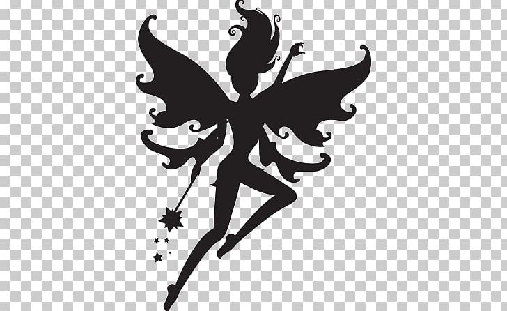 Fairy Silhouette Stencil PNG, Clipart, Black And White, Butterfly, Decorative Arts, Denna, Fairy Free PNG Download
