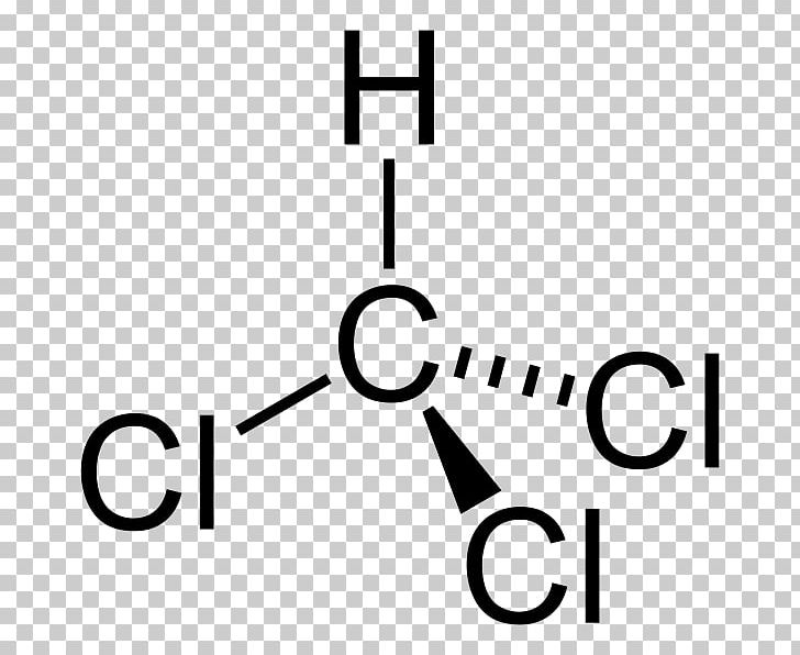 Chloroform Structural Formula Molecule Tetrahedral Molecular Geometry Chloromethane PNG, Clipart, Angle, Area, Black, Black And White, Brand Free PNG Download