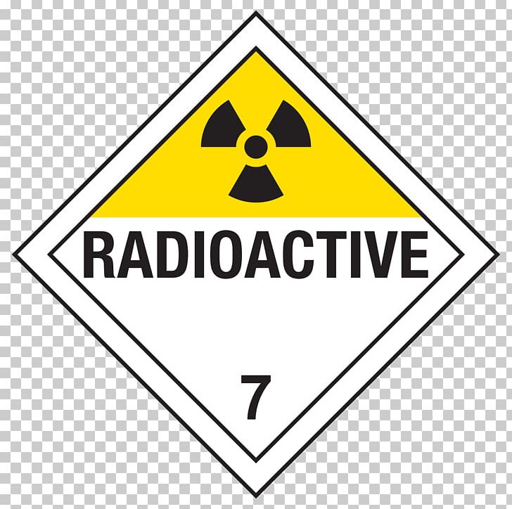 HAZMAT Class 7 Radioactive Substances Dangerous Goods Placard Radioactive Decay Transport PNG, Clipart, Angle, Area, Brand, Class, Dot Free PNG Download