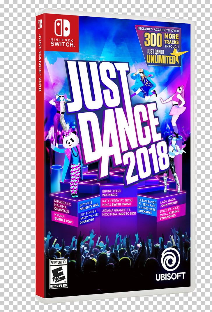 Just Dance 2018 Video Games Nintendo Switch Brand PNG, Clipart, Brand, Dance, Dvd, Electric Blue, Game Free PNG Download