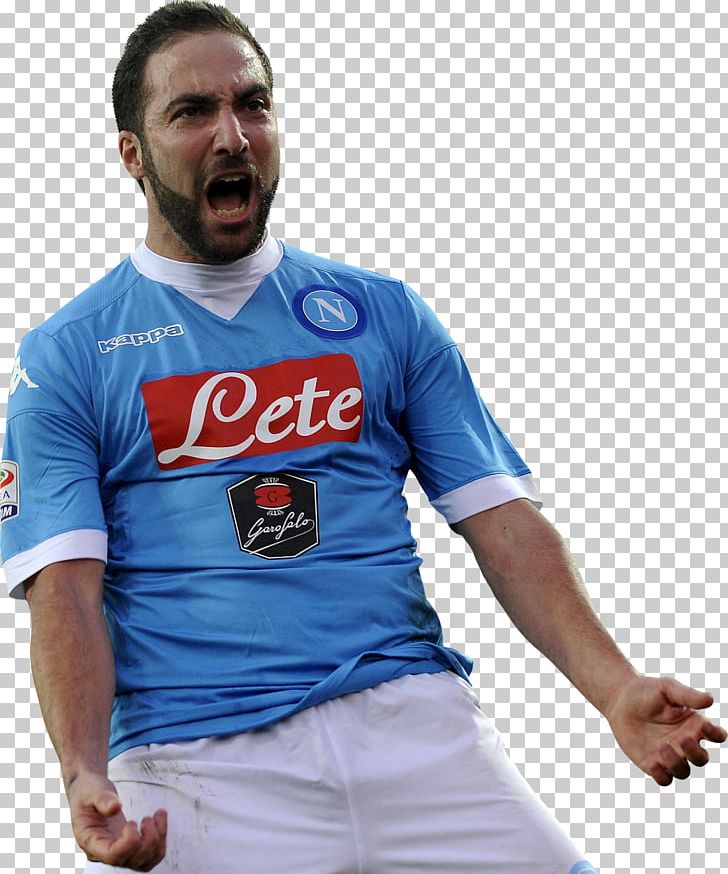 Gonzalo Higuaín S.S.C. Napoli Jersey Football Player PNG, Clipart, Blue, Clothing, Facial Hair, Football Player, Gonzalo Higuain Free PNG Download