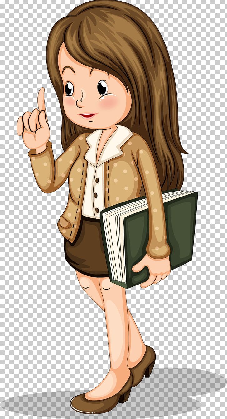 Teacher Cartoon Illustration PNG, Clipart, Arm, Black Hair, Brown Hair, Child, Drawing Free PNG Download