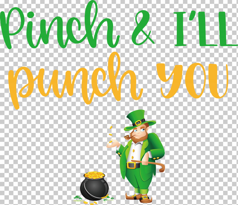 Pinch Punch St Patricks Day PNG, Clipart, Behavior, Cartoon, Character, Happiness, Logo Free PNG Download