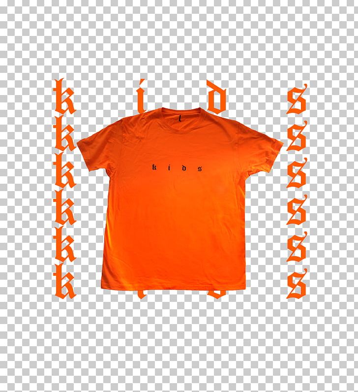 Sleeve T-shirt Shoulder Blackletter Font PNG, Clipart, All Caps, Blackletter, Brand, Gothic Art, Orange Free PNG Download