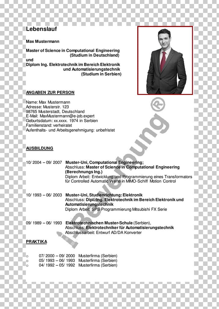 Muster Curriculum Vitae Application For Employment Diploma Résumé PNG, Clipart,  Free PNG Download