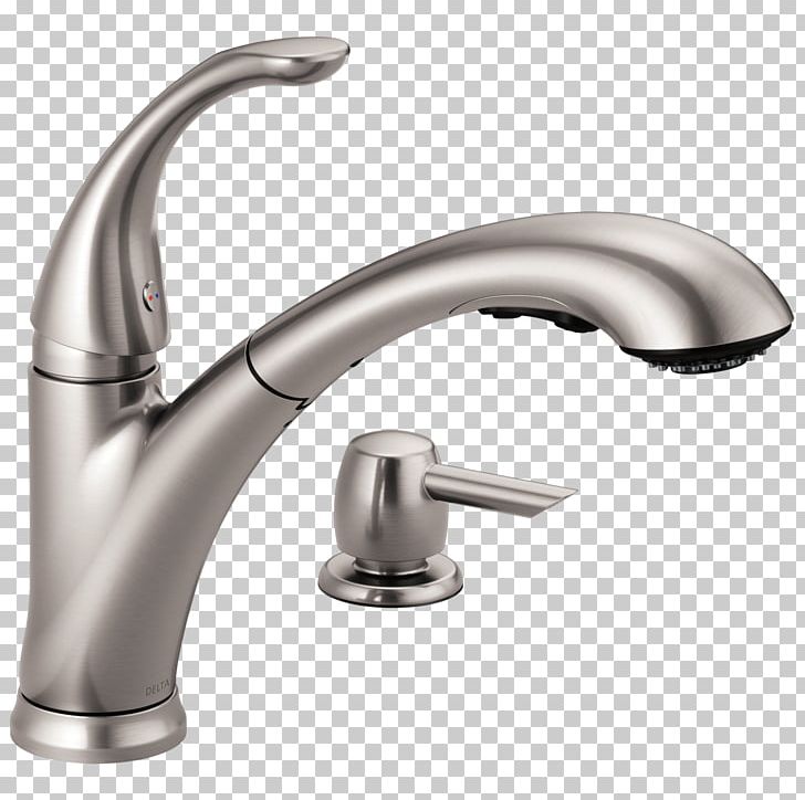 Tap Kitchen Soap Dispenser Sink Plumbing PNG, Clipart, Angle, Bathroom, Bathtub, Bathtub Accessory, Delta Free PNG Download
