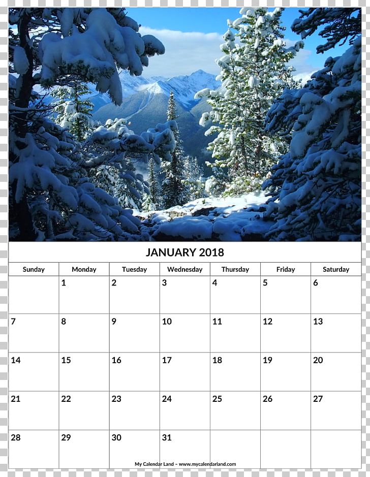 Banff Lake Louise Calendar Winter Solstice PNG, Clipart, 2017, 2018, 2018 January Calendar, Banff, Banff National Park Free PNG Download