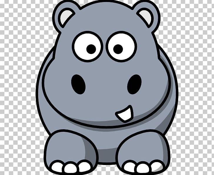 Hippopotamus Cartoon PNG, Clipart, Artwork, Bear, Black And White, Carnivoran, Cartoon Free PNG Download