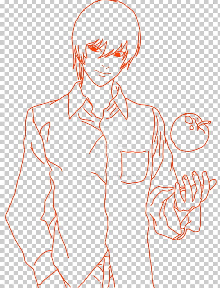Light Yagami Line Art Drawing Arm PNG, Clipart, Angle, Arm, Art, Artwork, Clothing Free PNG Download