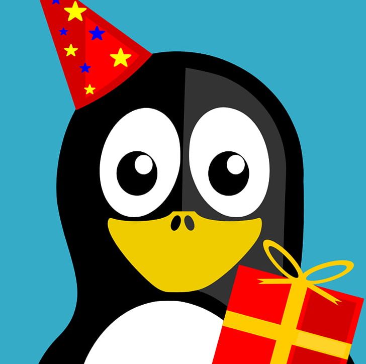 Linux Kernel Birthday GNU Free And Open-source Software PNG, Clipart, Art, Beak, Bird, Birthday, Cartoon Free PNG Download