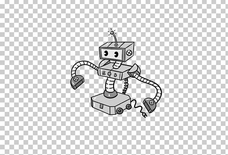 Cartoon Drawing Technology Machine PNG, Clipart, Angle, Animal, Artwork, Black And White, Cartoon Free PNG Download