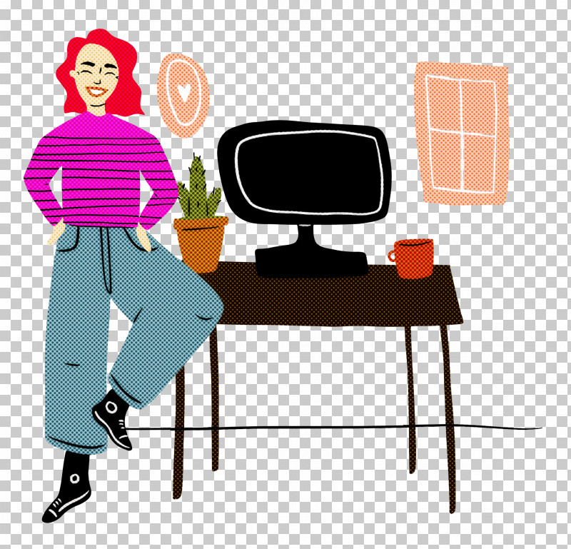At Home PNG, Clipart, At Home, Cartoon, Chair, Credit Card, Desk Free PNG Download