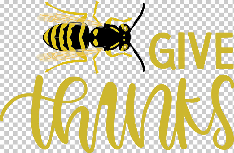 Thanksgiving Be Thankful Give Thanks PNG, Clipart, Bees, Be Thankful, Give Thanks, Honey Bee, Insect Free PNG Download