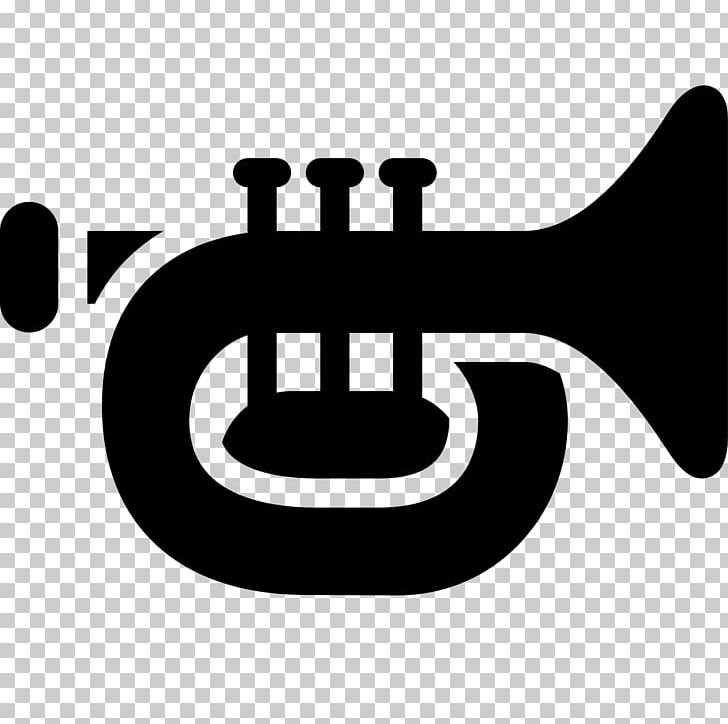 Computer Icons Trumpet Mellophone Font PNG, Clipart, Black And White, Brand, Brass Instrument, Computer Icons, Concert Band Free PNG Download