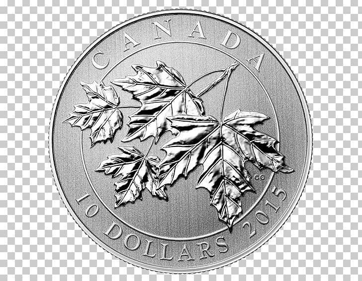 Coin Silver Currency Canadian Gold Maple Leaf PNG, Clipart, Black And White, Canadian Dollar, Canadian Gold Maple Leaf, Canadian Silver Maple Leaf, Circle Free PNG Download