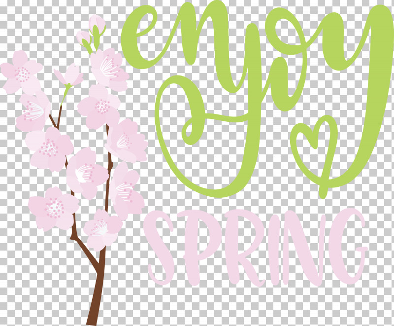 Enjoy Spring Spring PNG, Clipart, Floral Design, Happiness, Lilac M, Logo, M Free PNG Download