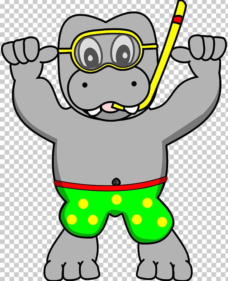 Hippopotamus Snorkeling Diving Mask PNG, Clipart, Artwork, Diving Mask, Fictional Character, Finger, Green Free PNG Download