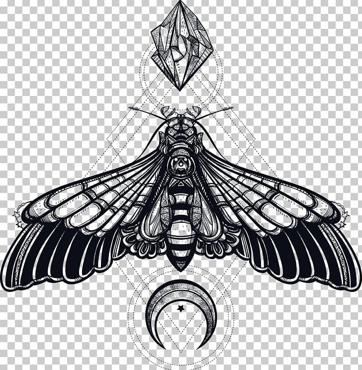 Butterfly Deaths-head Hawkmoth Geometry PNG, Clipart, Animals, Fictional Character, Geometric Shape, Hand Drawn, Membrane Winged Insect Free PNG Download
