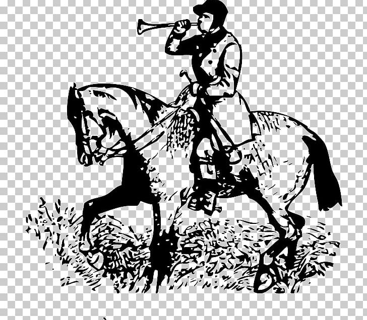 Hunting Trumpet PNG, Clipart, Art, Black And White, Chariot, Cowboy, Fictional Character Free PNG Download
