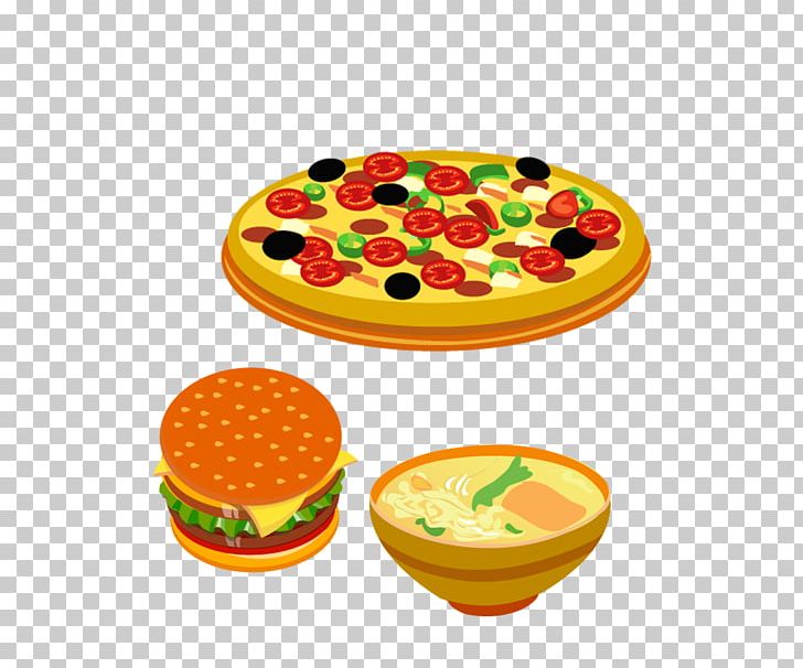 Hamburger Vegetarian Cuisine Pizza Cheeseburger Fast Food PNG, Clipart, Beef, Bread, Cartoon Pizza, Cheeseburger, Cook Free PNG Download