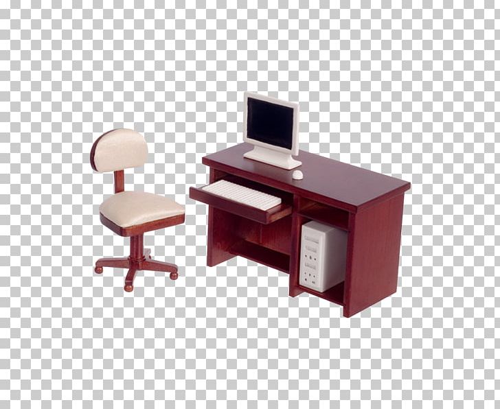 Computer Desk Table Dollhouse Furniture PNG, Clipart, Angle, Chair, Computer, Computer Desk, Desk Free PNG Download