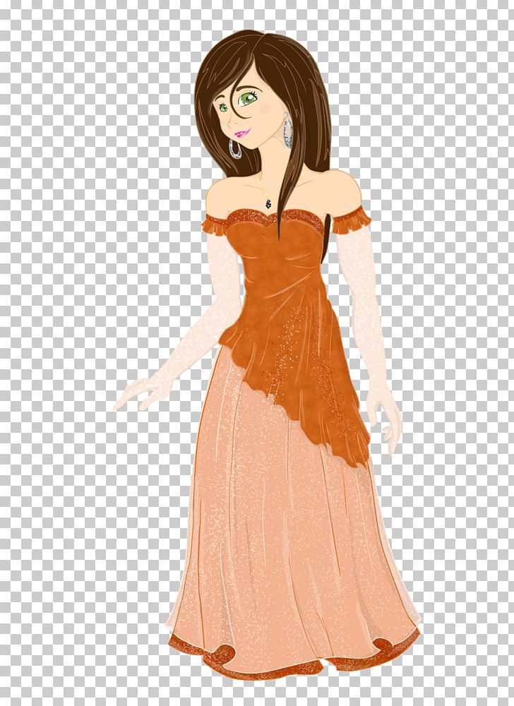 Gown Illustration Dress Brown Hair Shoulder PNG, Clipart,  Free PNG Download