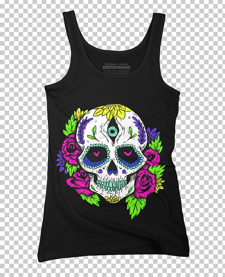 La Calavera Catrina T-shirt Day Of The Dead Skull PNG, Clipart, Active Tank, Art, Bluza, Calavera, Clothing Free PNG Download