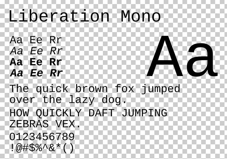 Monospaced Font Typeface Liberation Fonts Sans-serif Font PNG, Clipart, Angle, Area, Bitmapschrift, Black, Brand Free PNG Download