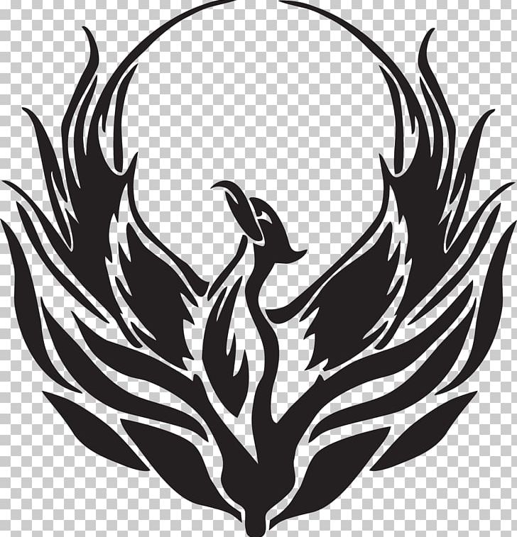 Phoenix Drawing Legendary Creature Symbol PNG, Clipart, Artwork, Beak, Bird, Black And White, Chicken Free PNG Download