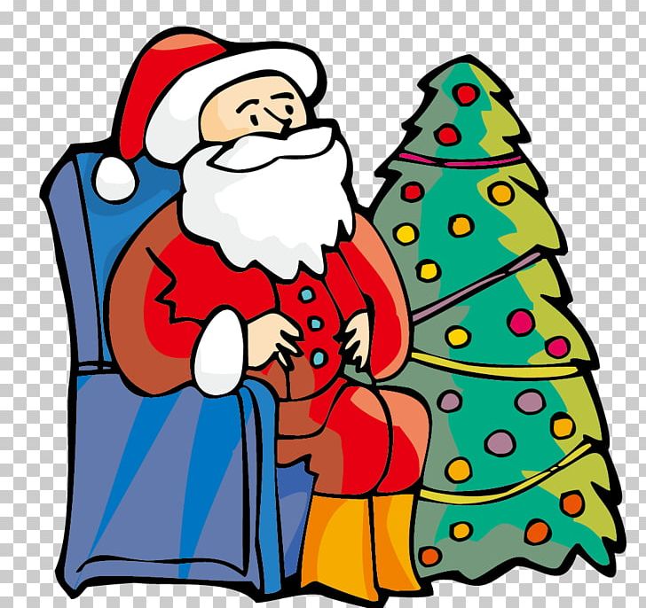 Santa Claus Christmas Tree Illustration PNG, Clipart, Art, Cartoon, Child, Christmas Decoration, Family Tree Free PNG Download