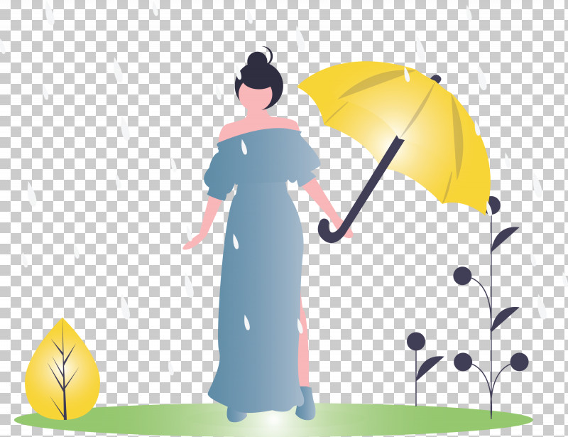 Raining Spring Woman PNG, Clipart, Cartoon, Raining, Spring, Standing, Umbrella Free PNG Download