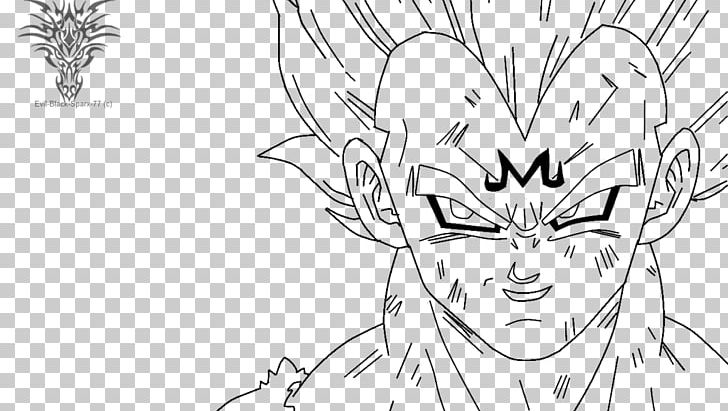 Line Art Vegeta Goku Majin Buu Kaiō PNG, Clipart, Anime, Art, Artwork, Black, Black And White Free PNG Download