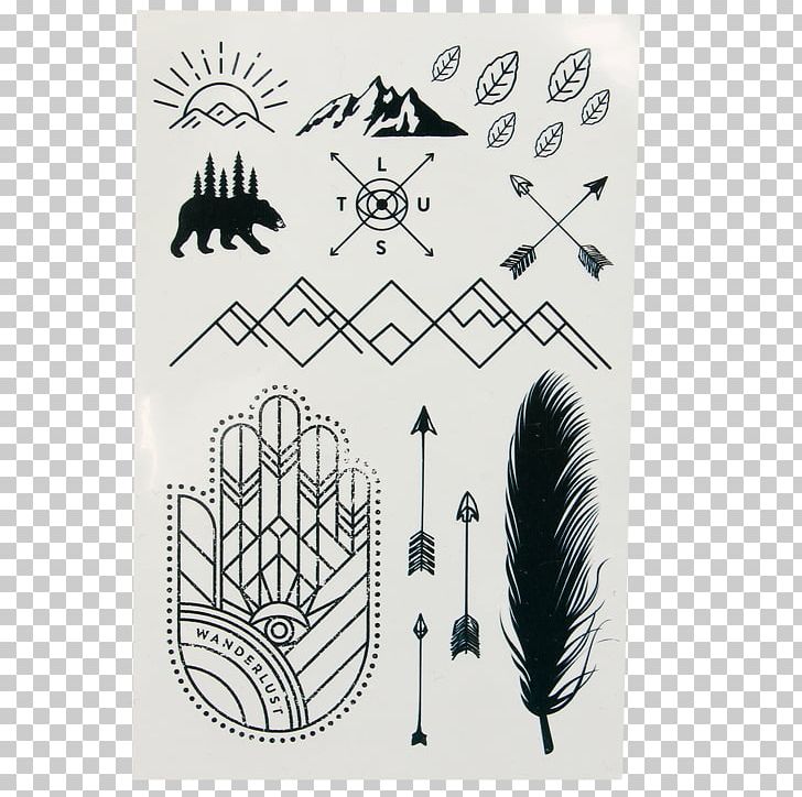 Tattly Abziehtattoo Wanderlust Ink PNG, Clipart, Abziehtattoo, Arts, Black, Black And White, Brooklyn Free PNG Download