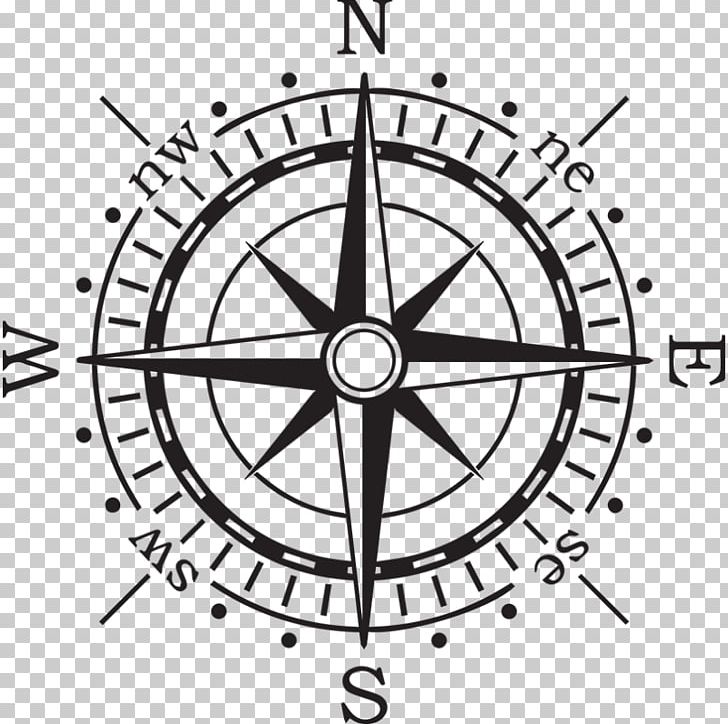 North Compass PNG, Clipart, Angle, Area, Bicycle Part, Bicycle Wheel, Black And White Free PNG Download
