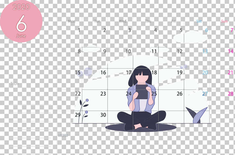 Text Sitting Pink Cartoon Line PNG, Clipart, 2020 Calendar, Cartoon, Diagram, June 2020 Calendar, Line Free PNG Download
