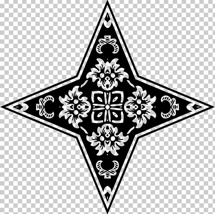 Star Symbol PNG, Clipart, Black, Black And White, Computer Icons, Cross, Leaf Free PNG Download