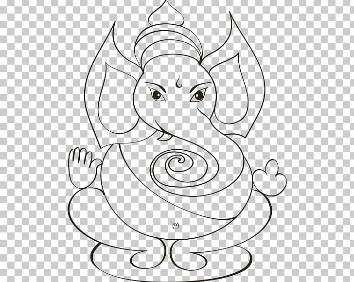 Ganesha Ganesh Chaturthi Drawing PNG, Clipart, Arts, Black, Black And White, Character, Chaturthi Free PNG Download