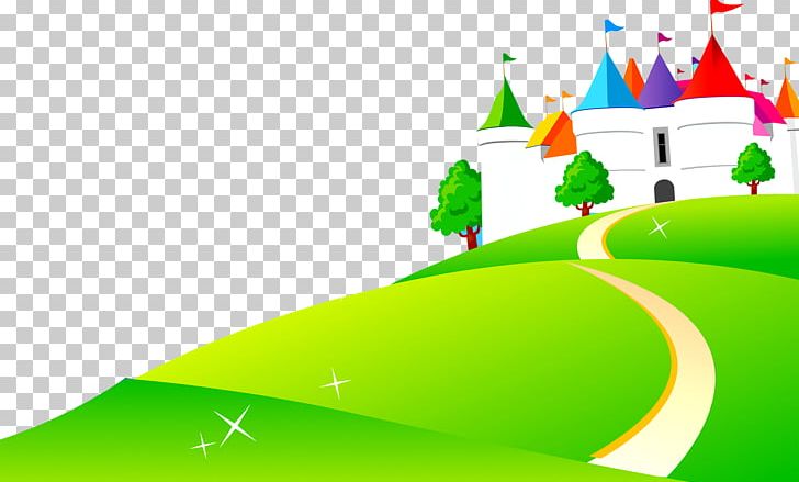 Kindergarten Painting Poster PNG, Clipart, Art, Background Green, Brochure, Cartoon, Castle Free PNG Download