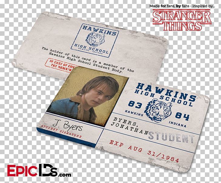 Steve Harrington Identity Document Bob Newby Student Stranger Things PNG, Clipart, Badge, Gift Card, Identity Document, Material, Name Tag Free PNG Download