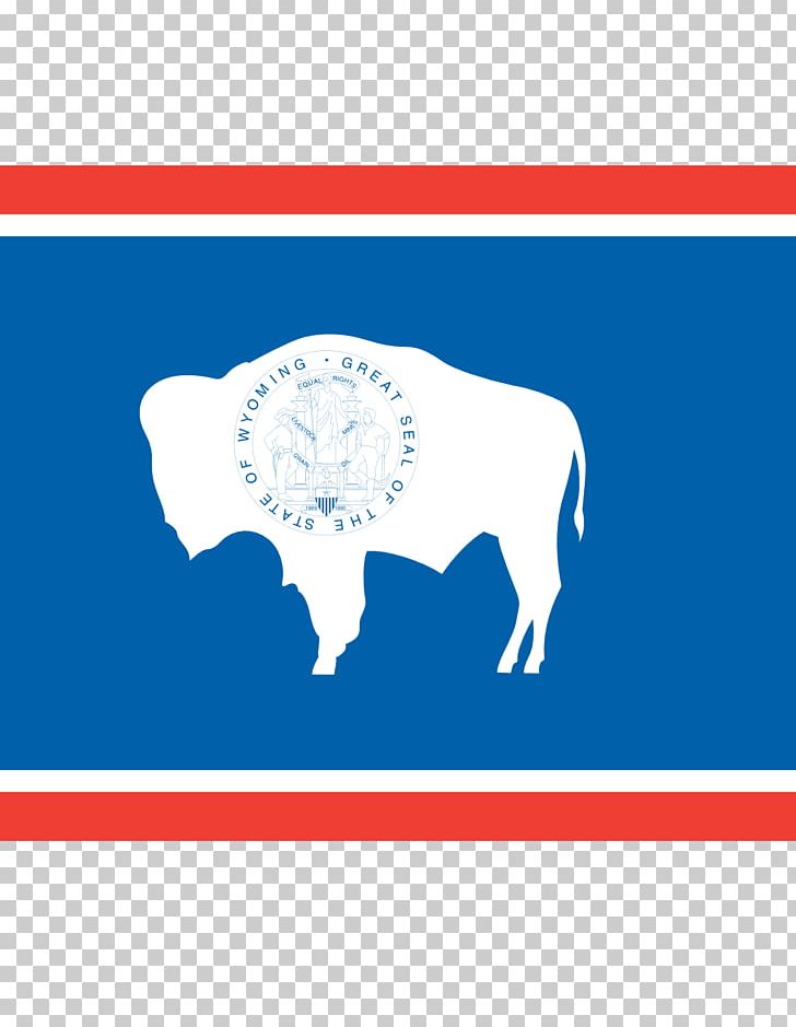 Cheyenne Flag Of Wyoming State Flag Flag Of The United States PNG, Clipart, Area, Art, Blue, Brand, Cattle Like Mammal Free PNG Download